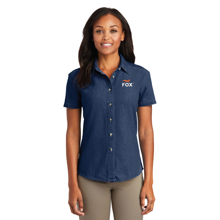 Port & Company- Ladies Short Sleeve Value Denim Shirt